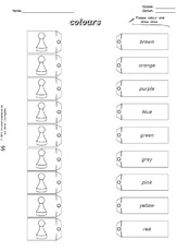 body my worksheet english in  (Arbeitsblatt) Englisch der  Farben Grundschule